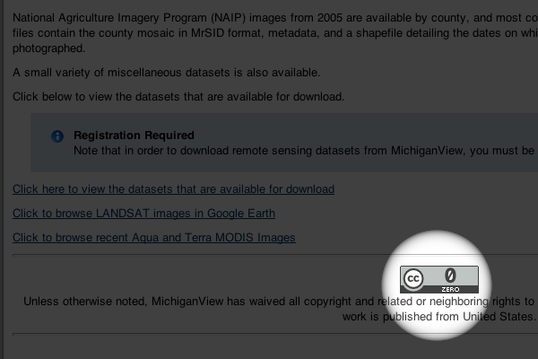 MichiganView CC0 waiver